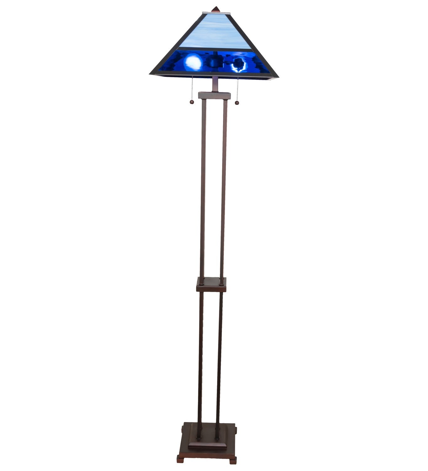 Meyda Tiffany - 264647 - Two Light Floor Lamp - Split Mission - Craftsman Brown,Mahogany Bronze