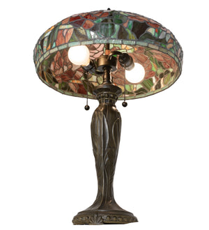 Meyda Tiffany - 265061 - Two Light Table Lamp - Tiffany Peony - Mahogany Bronze