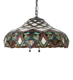 Meyda Tiffany - 265146 - Three Light Pendant - Franco - Mahogany Bronze