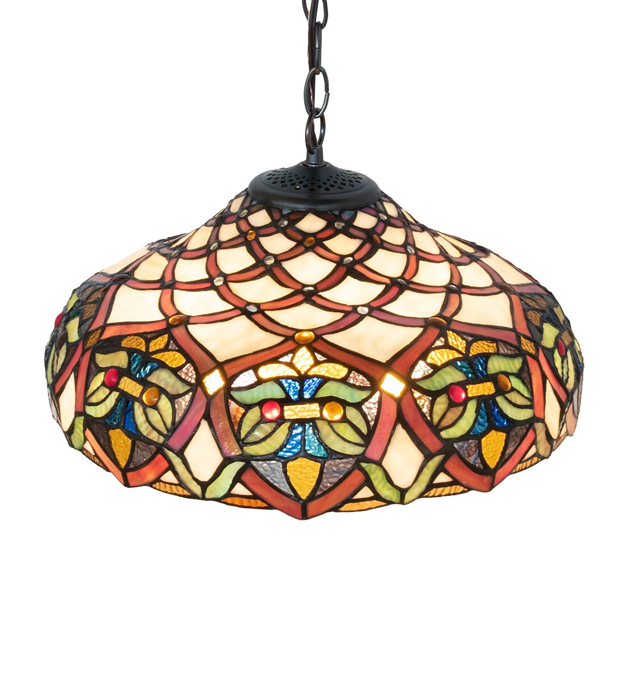 Meyda Tiffany - 265146 - Three Light Pendant - Franco - Mahogany Bronze