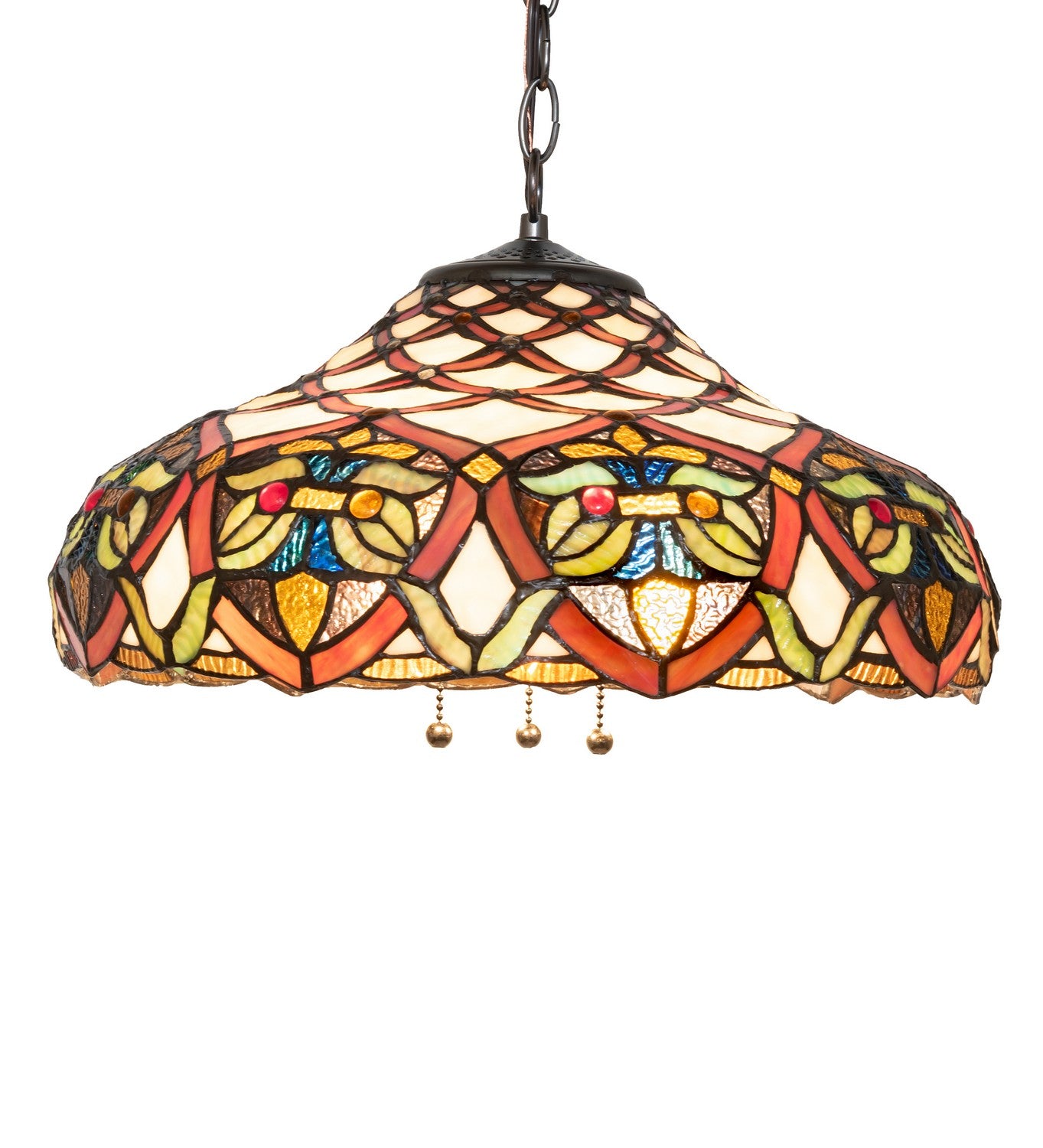 Meyda Tiffany - 265146 - Three Light Pendant - Franco - Mahogany Bronze