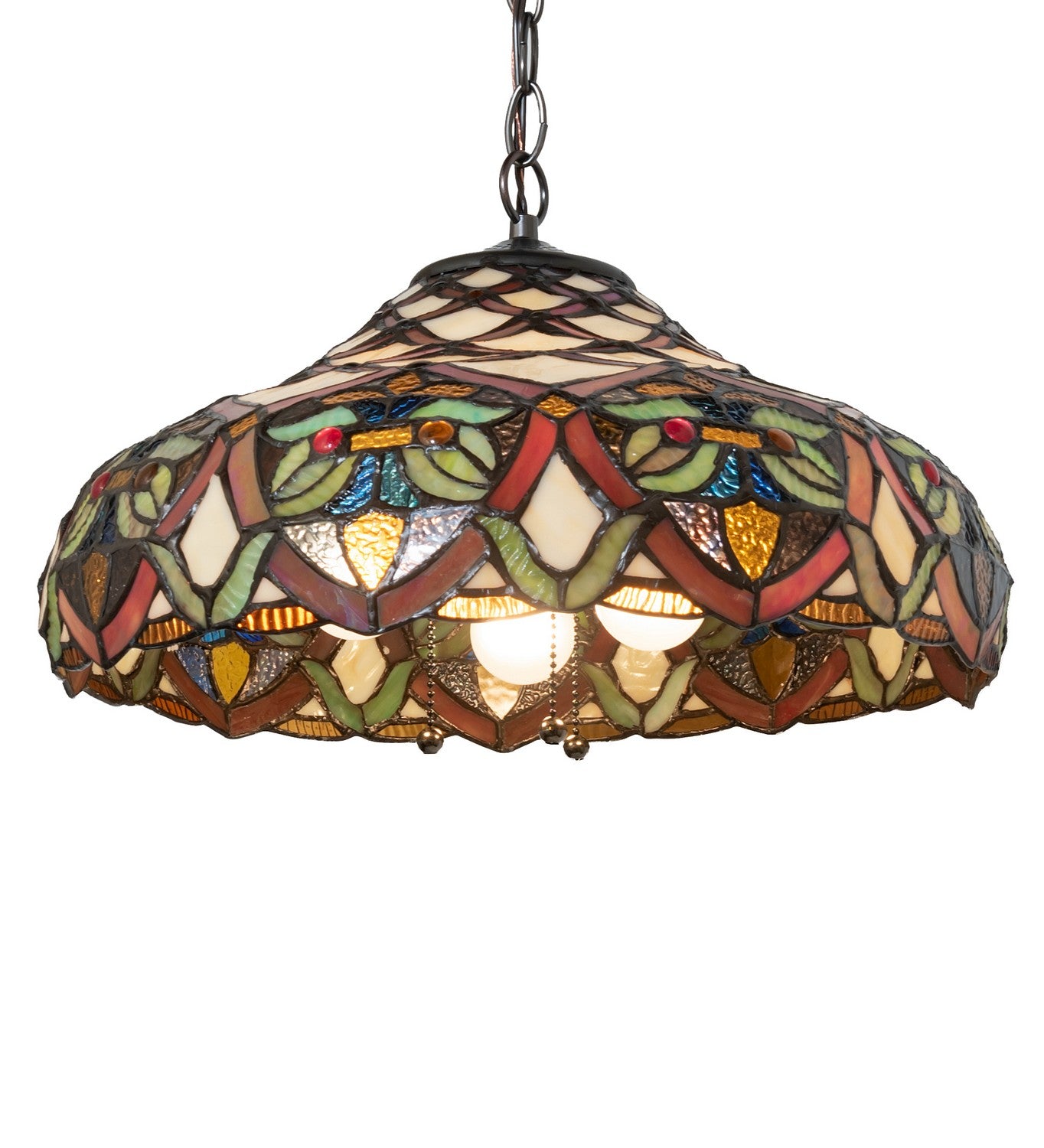 Meyda Tiffany - 265146 - Three Light Pendant - Franco - Mahogany Bronze