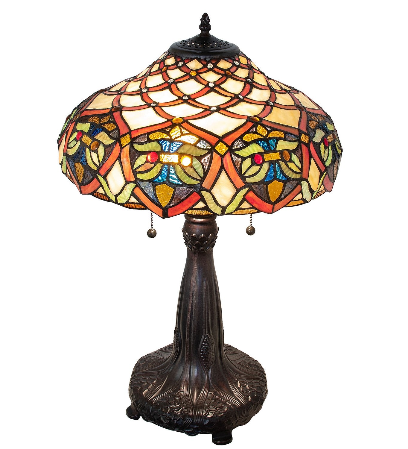 Meyda Tiffany - 265257 - Two Light Table Lamp - Franco - Mahogany Bronze