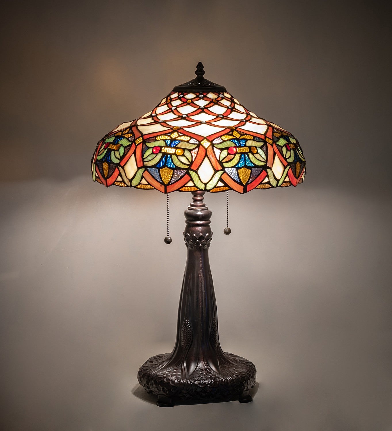 Meyda Tiffany - 265257 - Two Light Table Lamp - Franco - Mahogany Bronze