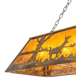 Meyda Tiffany - 52310 - 11 Light Pendant - Deer At Lake - Antique Copper