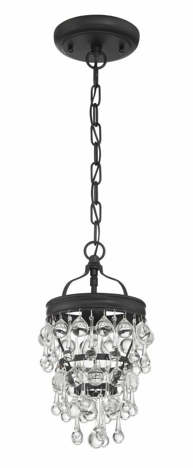 Crystorama - 131-MK - One Light Mini Chandelier - Calypso - Matte Black