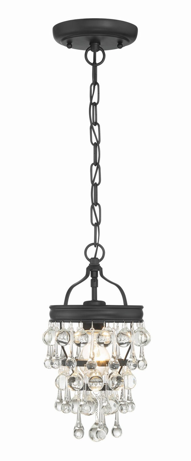 Crystorama - 131-MK - One Light Mini Chandelier - Calypso - Matte Black