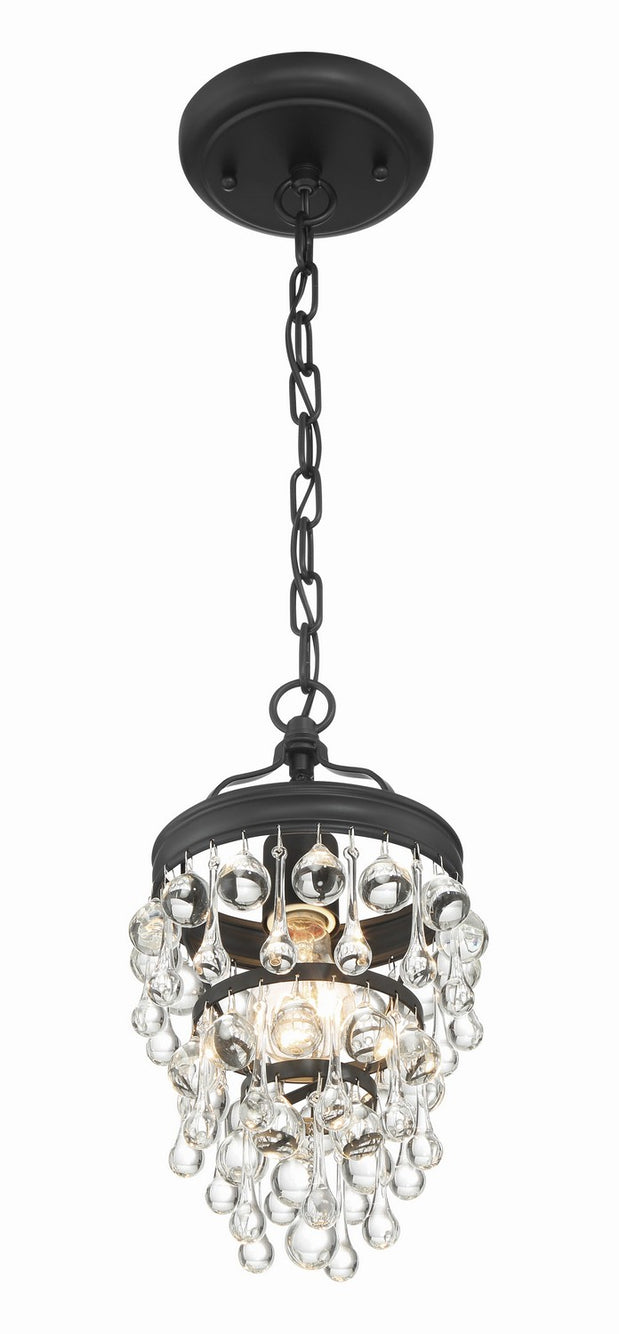 Crystorama - 131-MK - One Light Mini Chandelier - Calypso - Matte Black