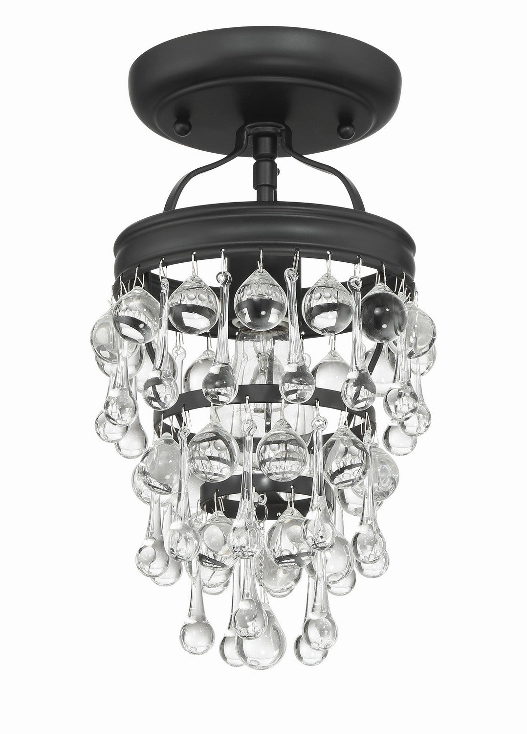 Crystorama - 131-MK_CEILING - One Light Semi Flush Mount - Calypso - Matte Black