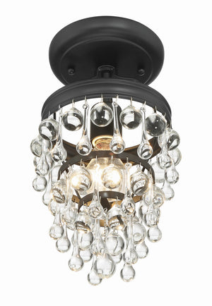 Crystorama - 131-MK_CEILING - One Light Semi Flush Mount - Calypso - Matte Black