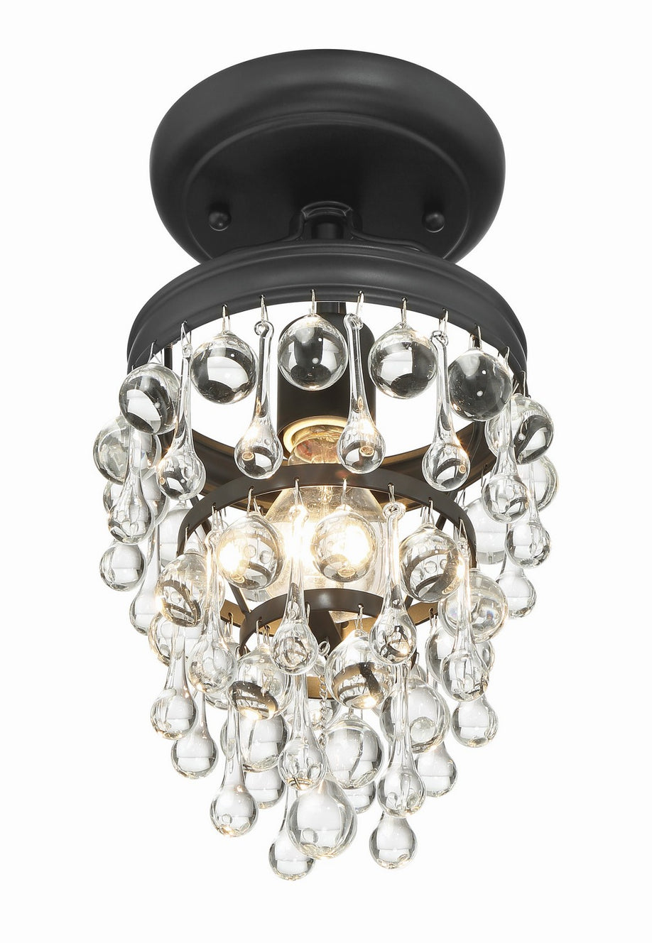Crystorama - 131-MK_CEILING - One Light Semi Flush Mount - Calypso - Matte Black