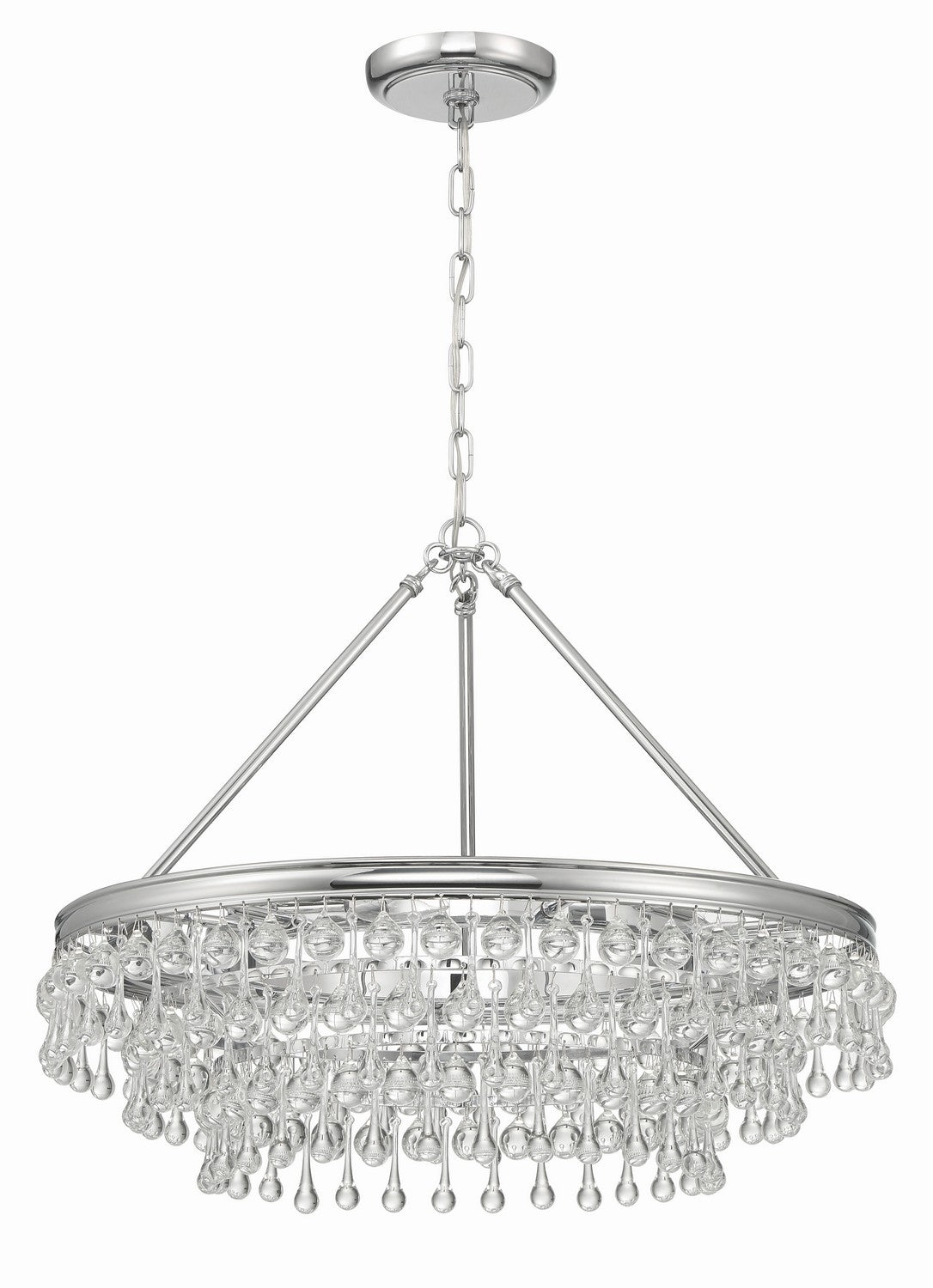 Crystorama - 237-CH - Six Light Chandelier - Calypso - Polished Chrome