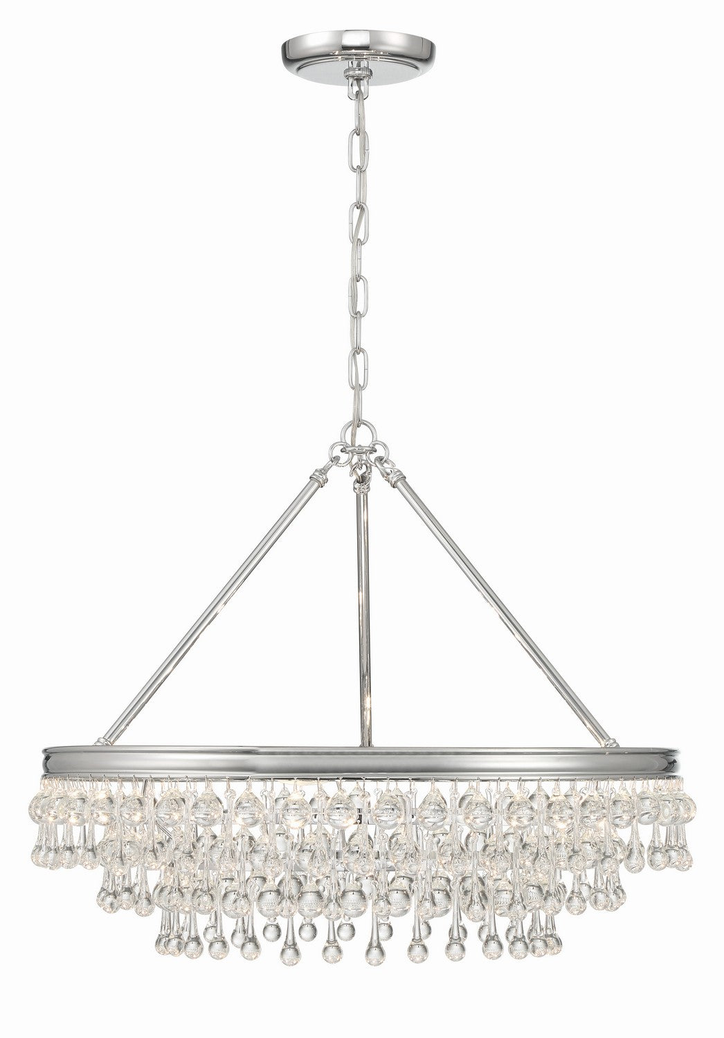 Crystorama - 237-CH - Six Light Chandelier - Calypso - Polished Chrome