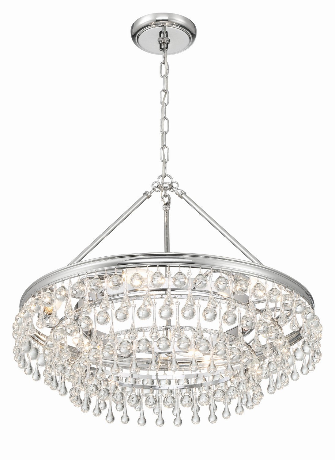 Crystorama - 237-CH - Six Light Chandelier - Calypso - Polished Chrome