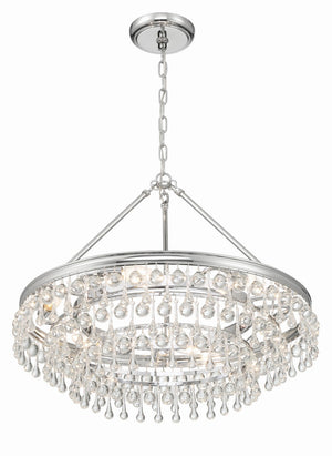 Crystorama - 237-CH - Six Light Chandelier - Calypso - Polished Chrome