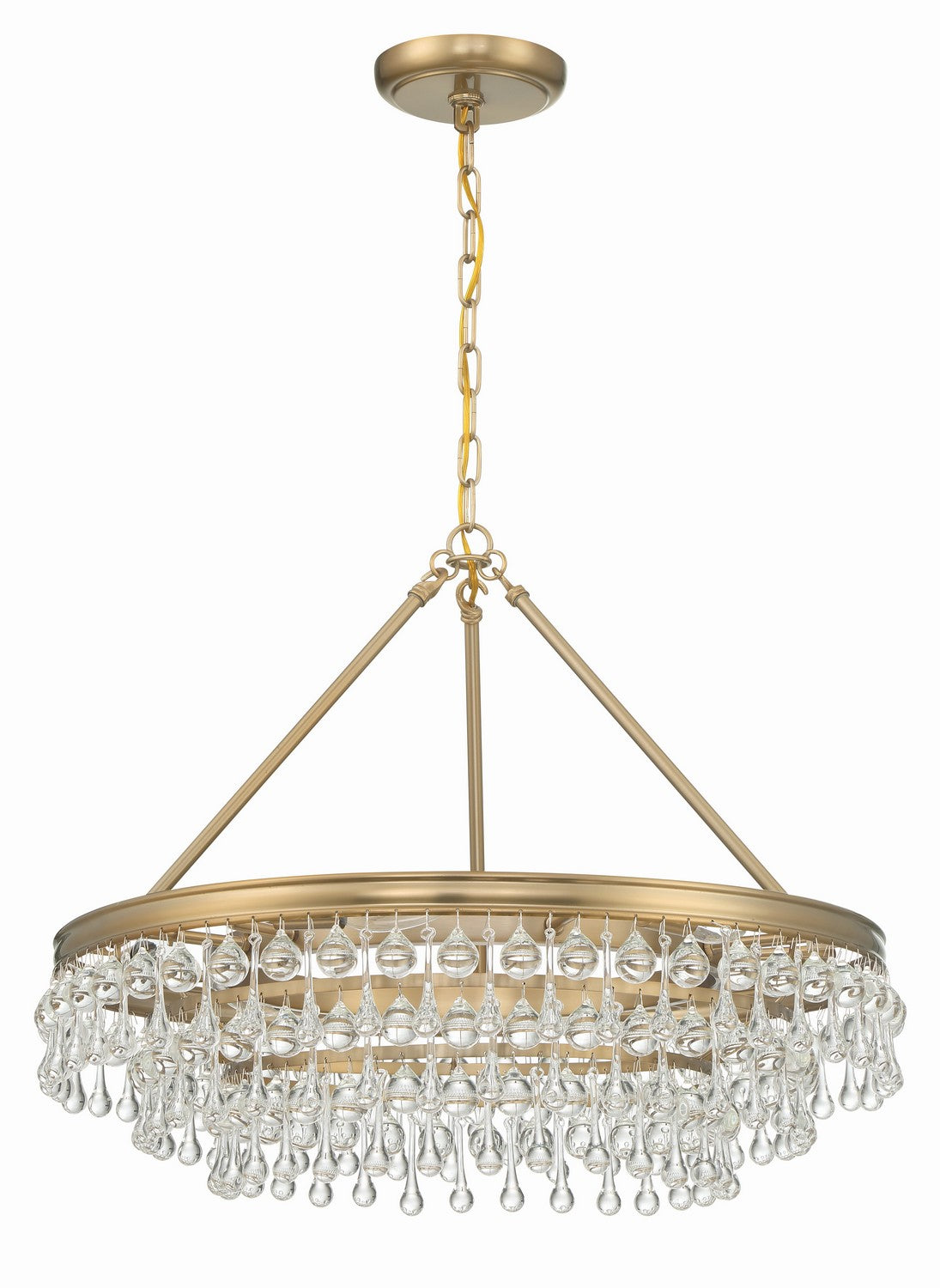 Crystorama - 237-VG - Six Light Chandelier - Calypso - Vibrant Gold