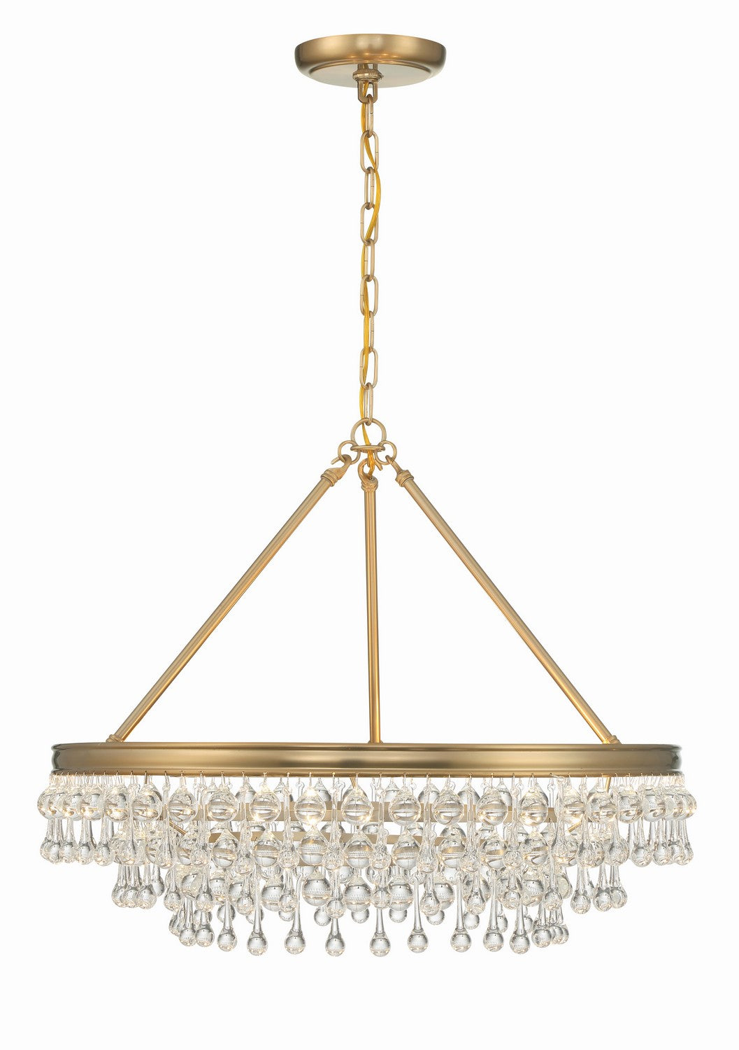 Crystorama - 237-VG - Six Light Chandelier - Calypso - Vibrant Gold