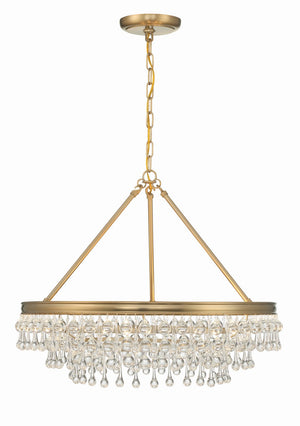 Crystorama - 237-VG - Six Light Chandelier - Calypso - Vibrant Gold