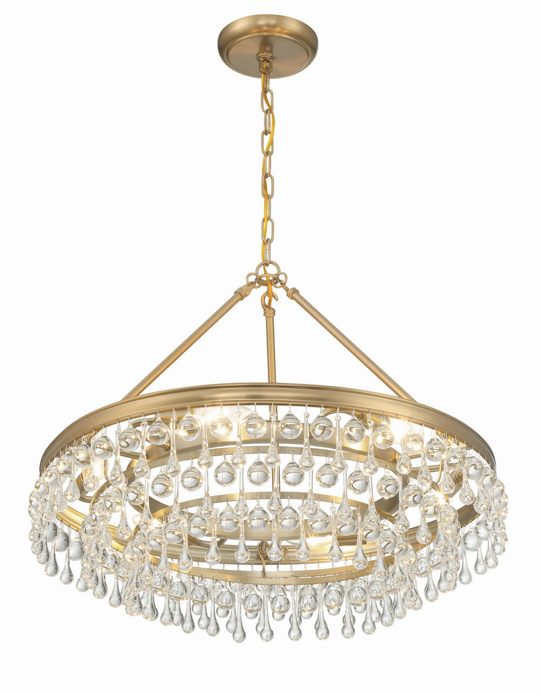 Crystorama - 237-VG - Six Light Chandelier - Calypso - Vibrant Gold