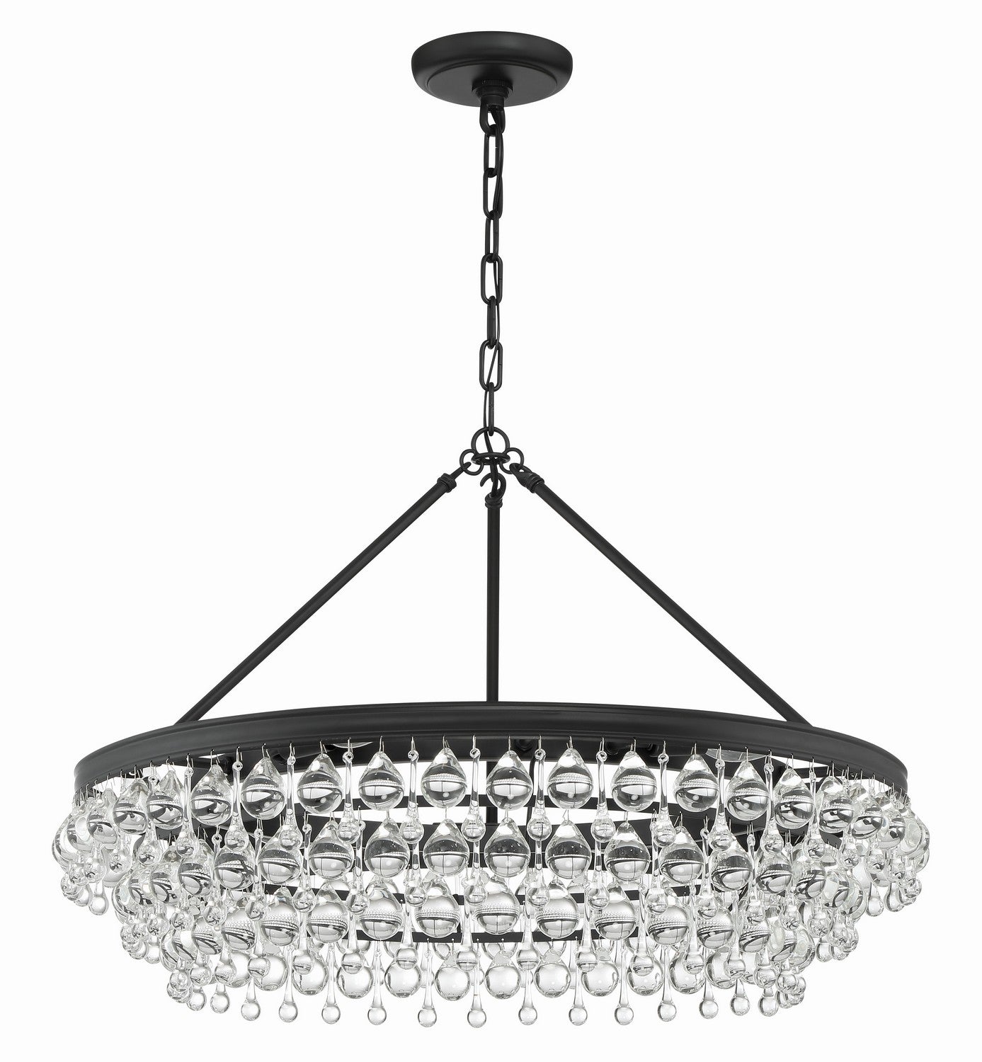 Crystorama - 275-MK - Six Light Chandelier - Calypso - Matte Black