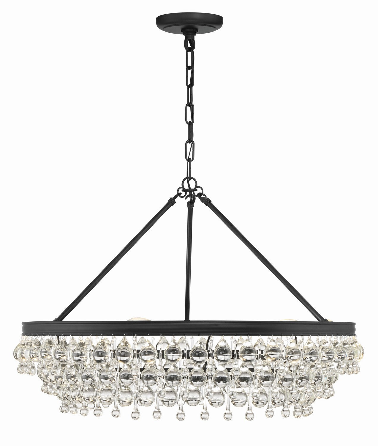 Crystorama - 275-MK - Six Light Chandelier - Calypso - Matte Black