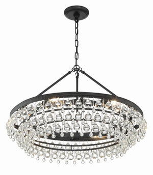 Crystorama - 275-MK - Six Light Chandelier - Calypso - Matte Black