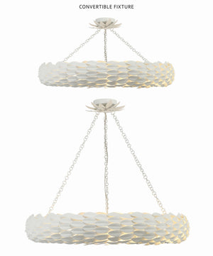 Crystorama - 538-MT - Eight Light Pendant - Broche - Matte White