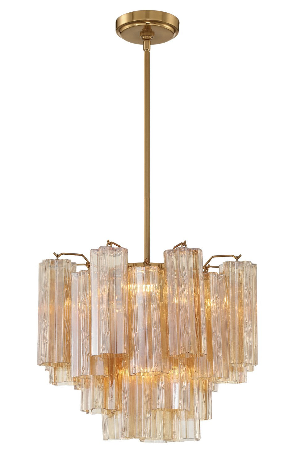 Crystorama - ADD-300-AG-AM - Four Light Chandelier - Addis - Aged Brass