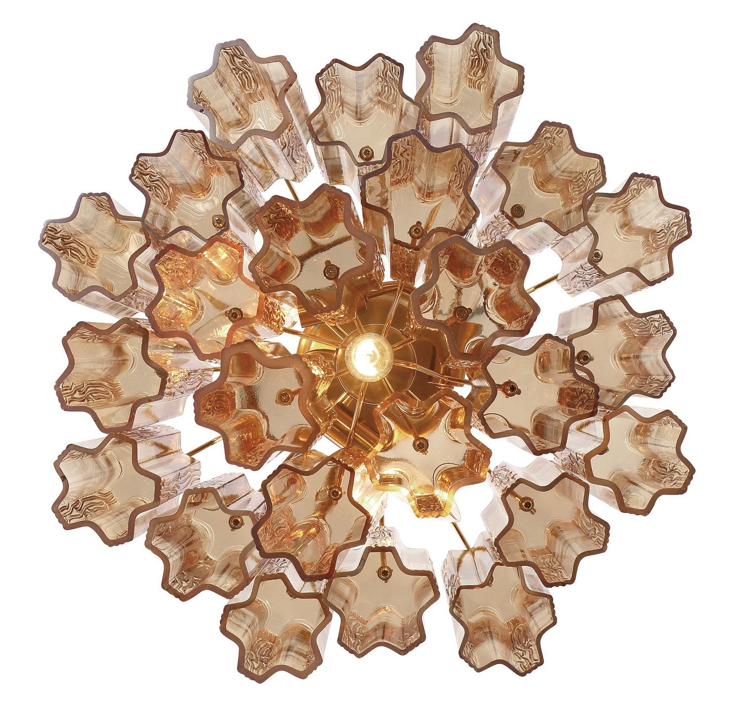 Crystorama - ADD-300-AG-AM_CEILING - Four Light Semi Flush Mount - Addis - Aged Brass