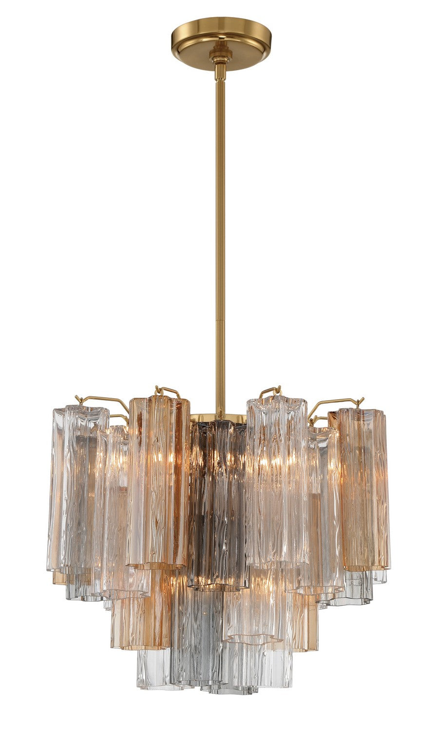 Crystorama - ADD-300-AG-AU - Four Light Chandelier - Addis - Aged Brass