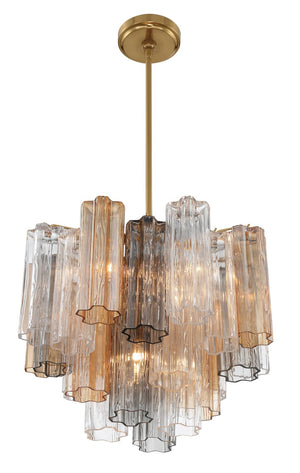 Crystorama - ADD-300-AG-AU - Four Light Chandelier - Addis - Aged Brass