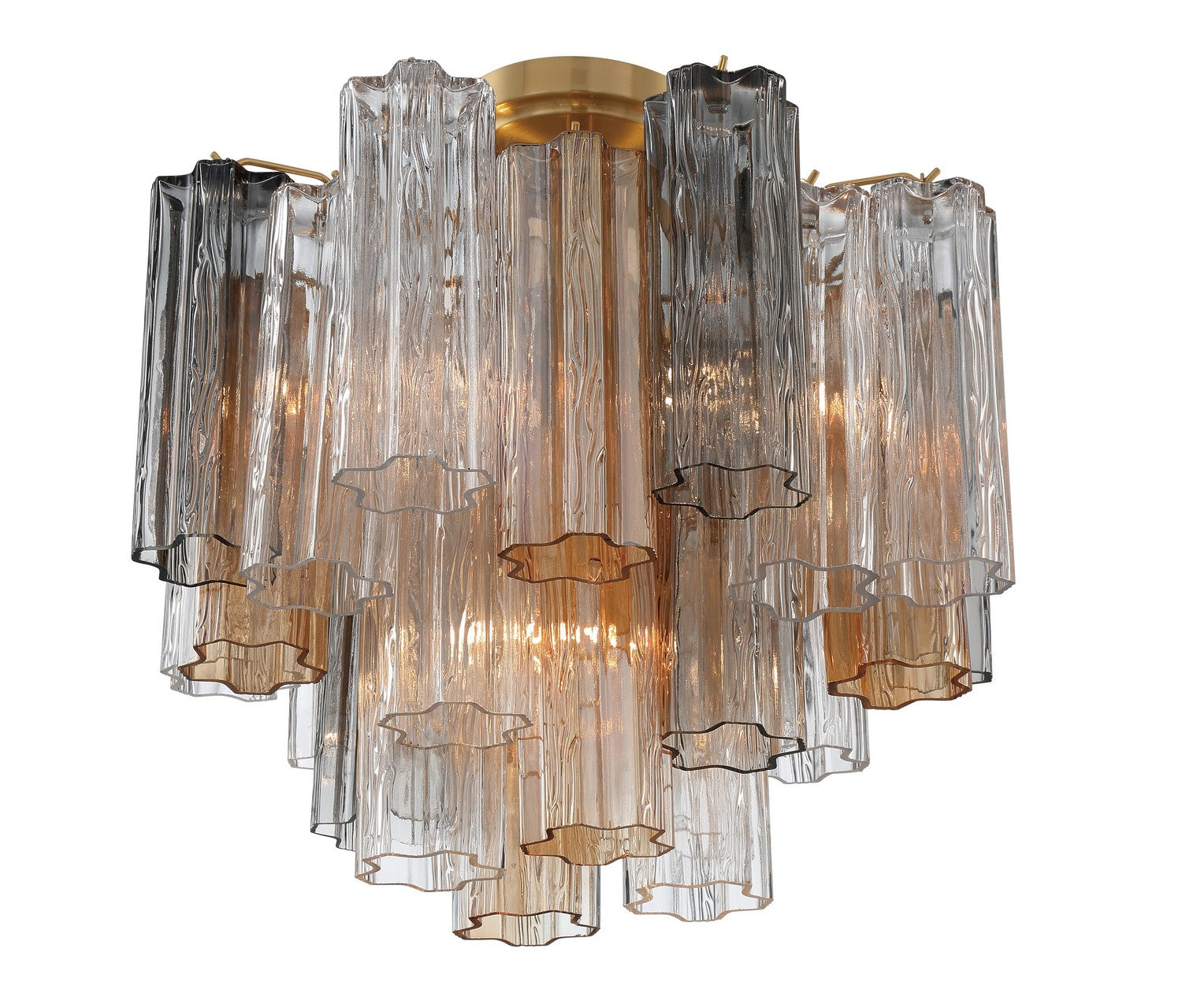 Crystorama - ADD-300-AG-AU_CEILING - Four Light Semi Flush Mount - Addis - Aged Brass