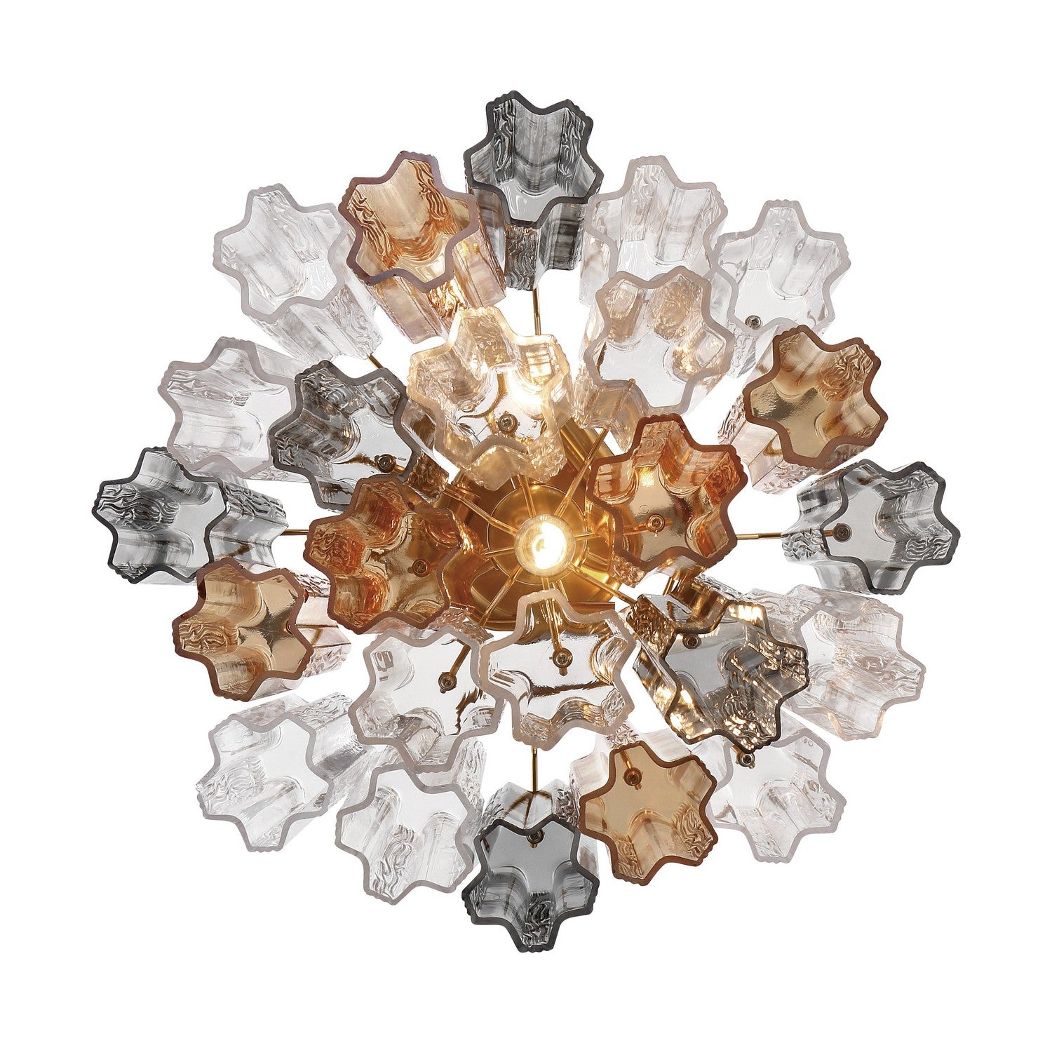 Crystorama - ADD-300-AG-AU_CEILING - Four Light Semi Flush Mount - Addis - Aged Brass