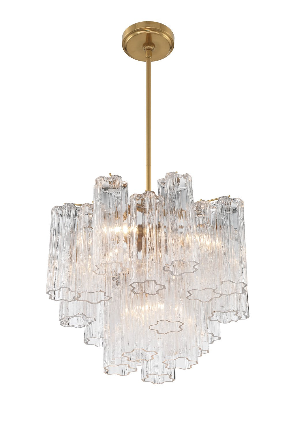 Crystorama - ADD-300-AG-CL - Four Light Chandelier - Addis - Aged Brass