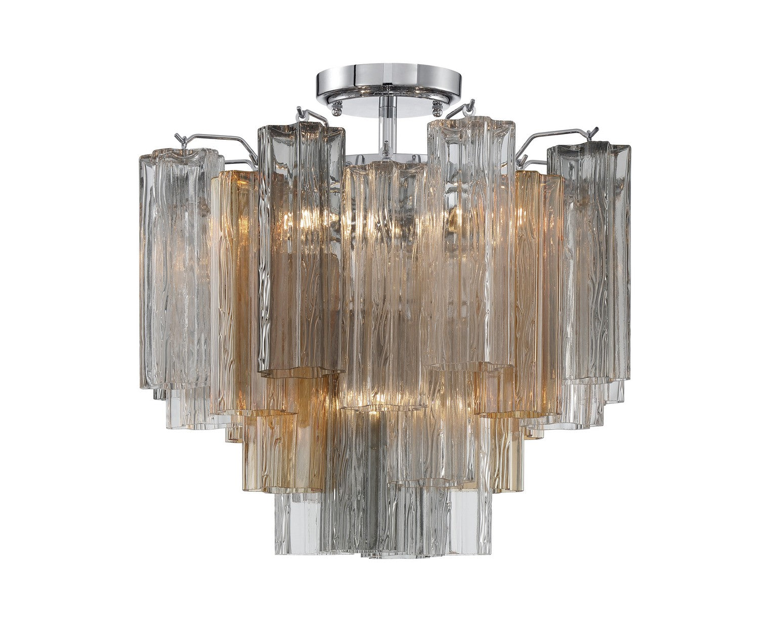 Crystorama - ADD-300-CH-AU_CEILING - Four Light Semi Flush Mount - Addis - Polished Chrome