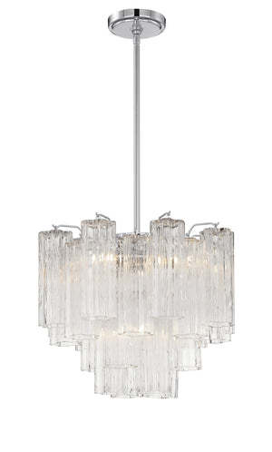 Crystorama - ADD-300-CH-CL - Four Light Chandelier - Addis - Polished Chrome