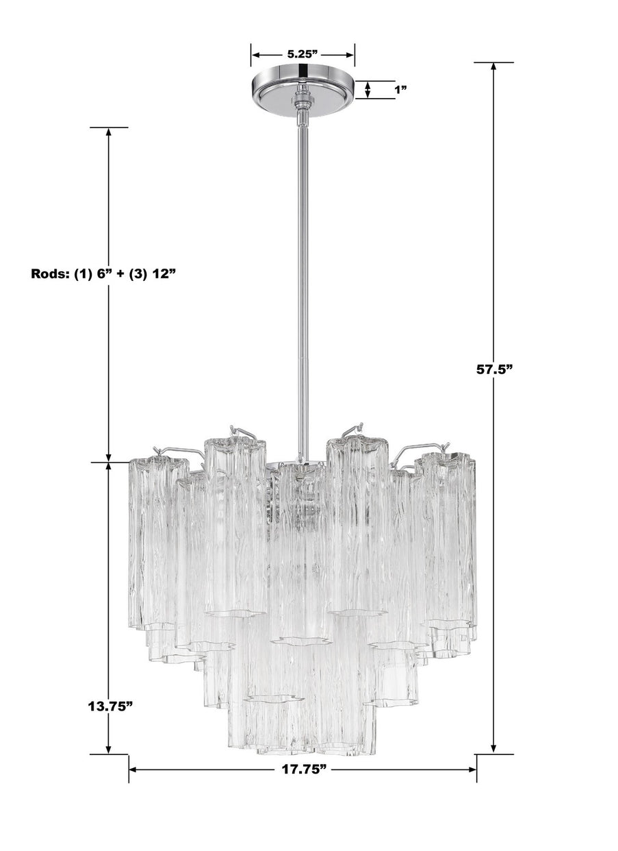 Crystorama - ADD-300-CH-CL - Four Light Chandelier - Addis - Polished Chrome