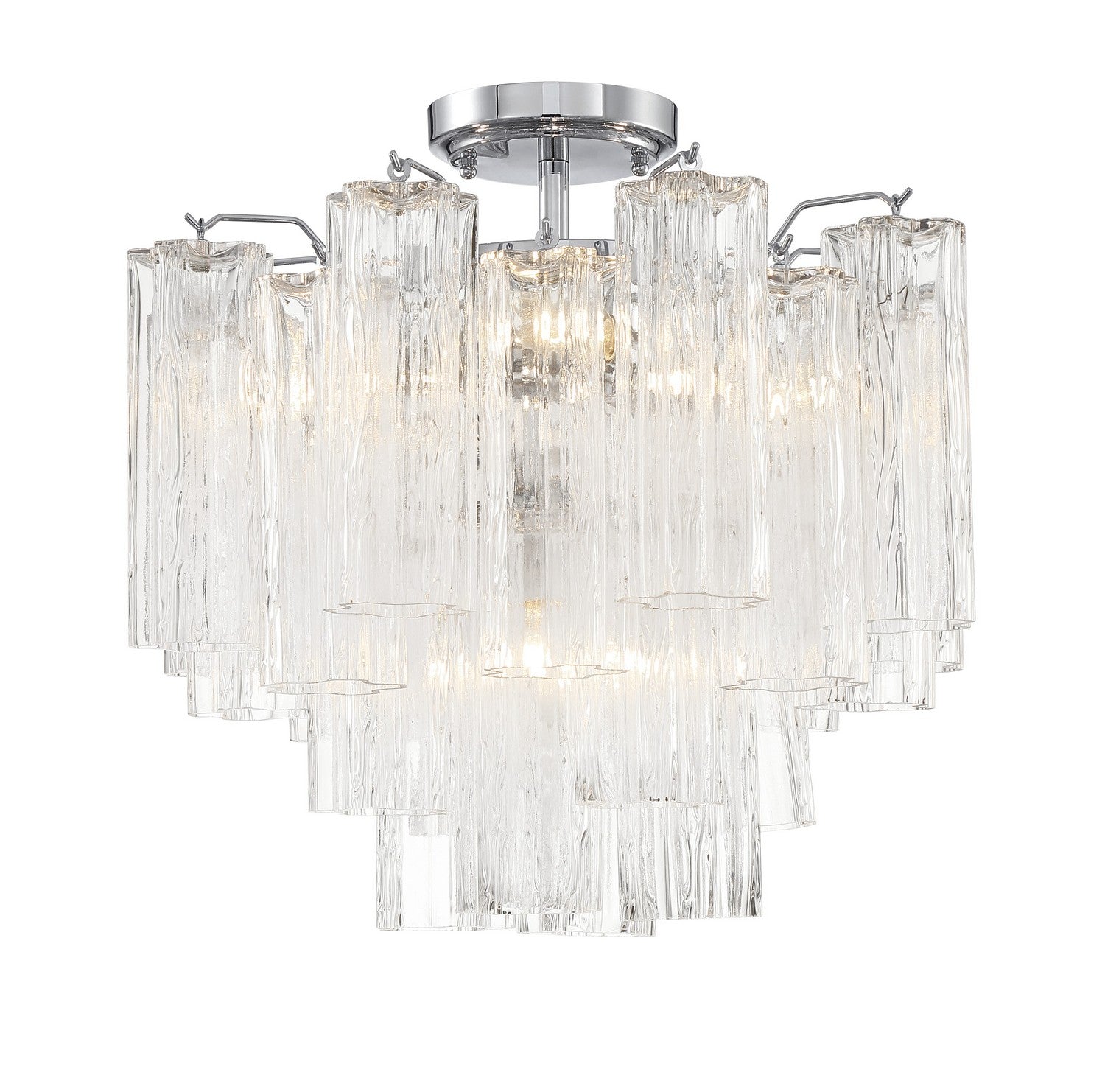 Crystorama - ADD-300-CH-CL_CEILING - Four Light Semi Flush Mount - Addis - Polished Chrome