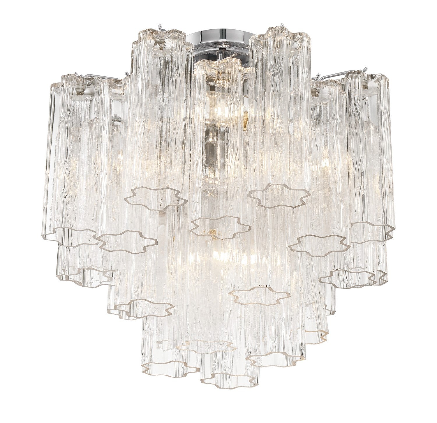 Crystorama - ADD-300-CH-CL_CEILING - Four Light Semi Flush Mount - Addis - Polished Chrome