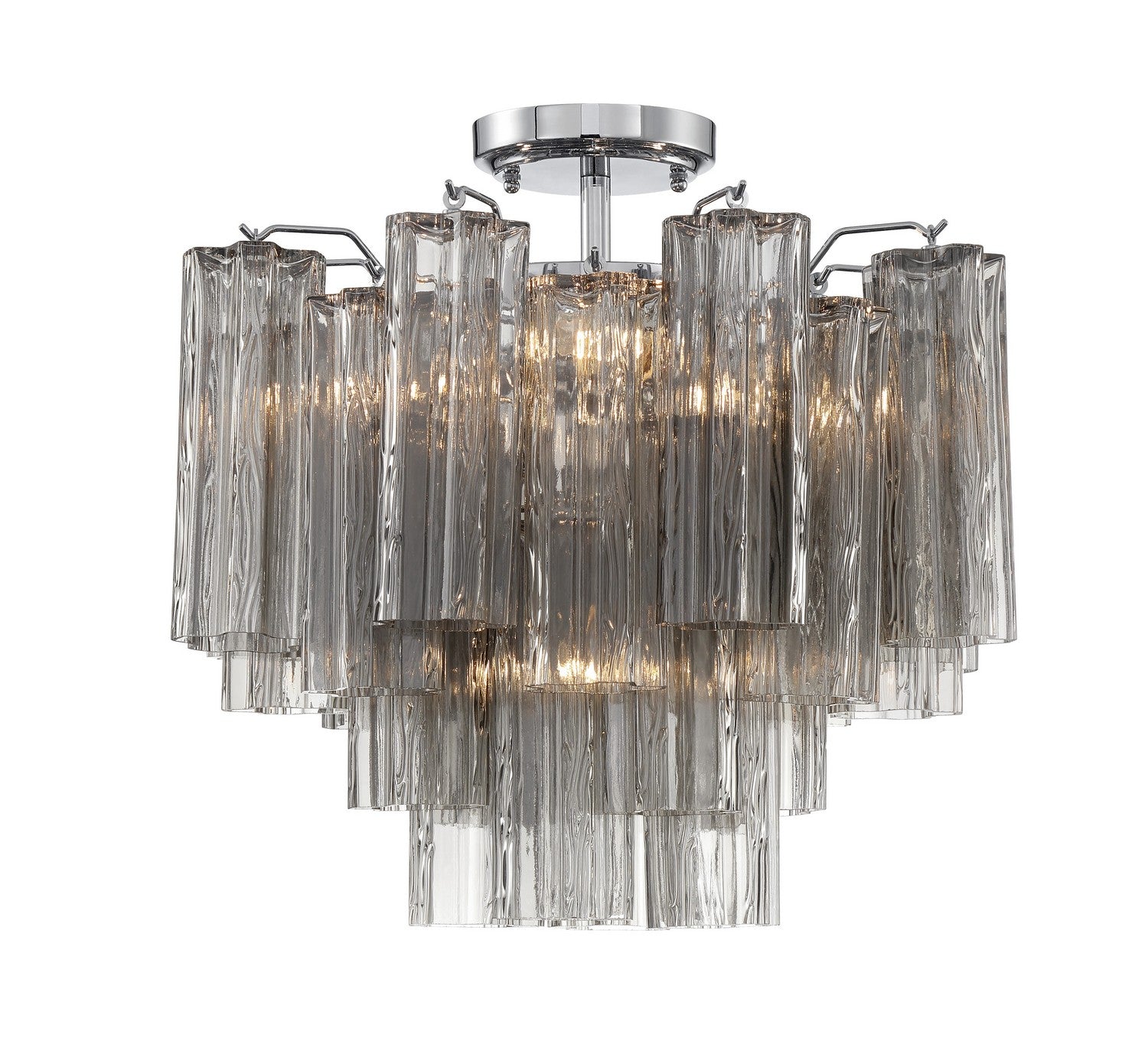 Crystorama - ADD-300-CH-SM_CEILING - Four Light Semi Flush Mount - Addis - Polished Chrome