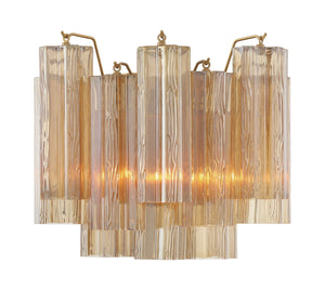 Crystorama - ADD-302-AG-AM - Two Light Wall Sconce - Addis - Aged Brass