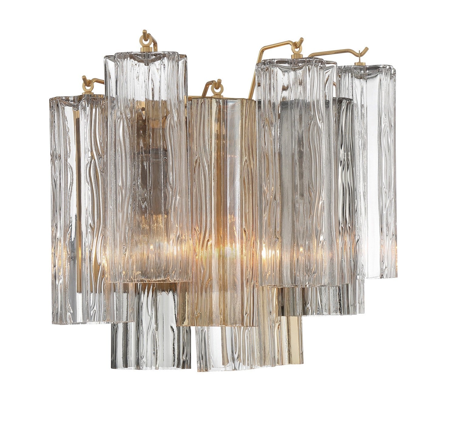 Crystorama - ADD-302-AG-AU - Two Light Wall Sconce - Addis - Aged Brass