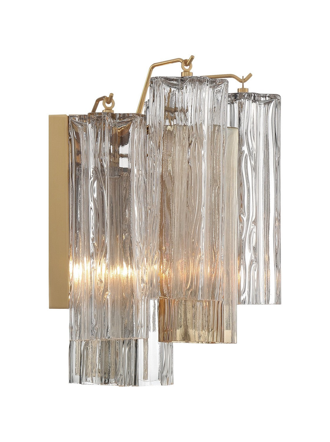 Crystorama - ADD-302-AG-AU - Two Light Wall Sconce - Addis - Aged Brass