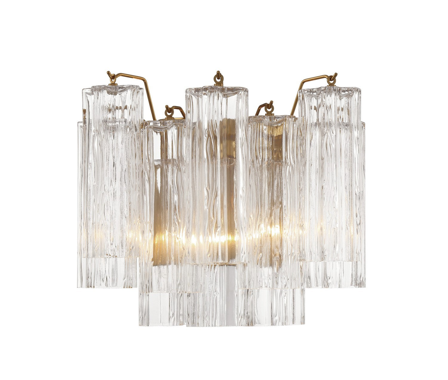 Crystorama - ADD-302-AG-CL - Two Light Wall Sconce - Addis - Aged Brass