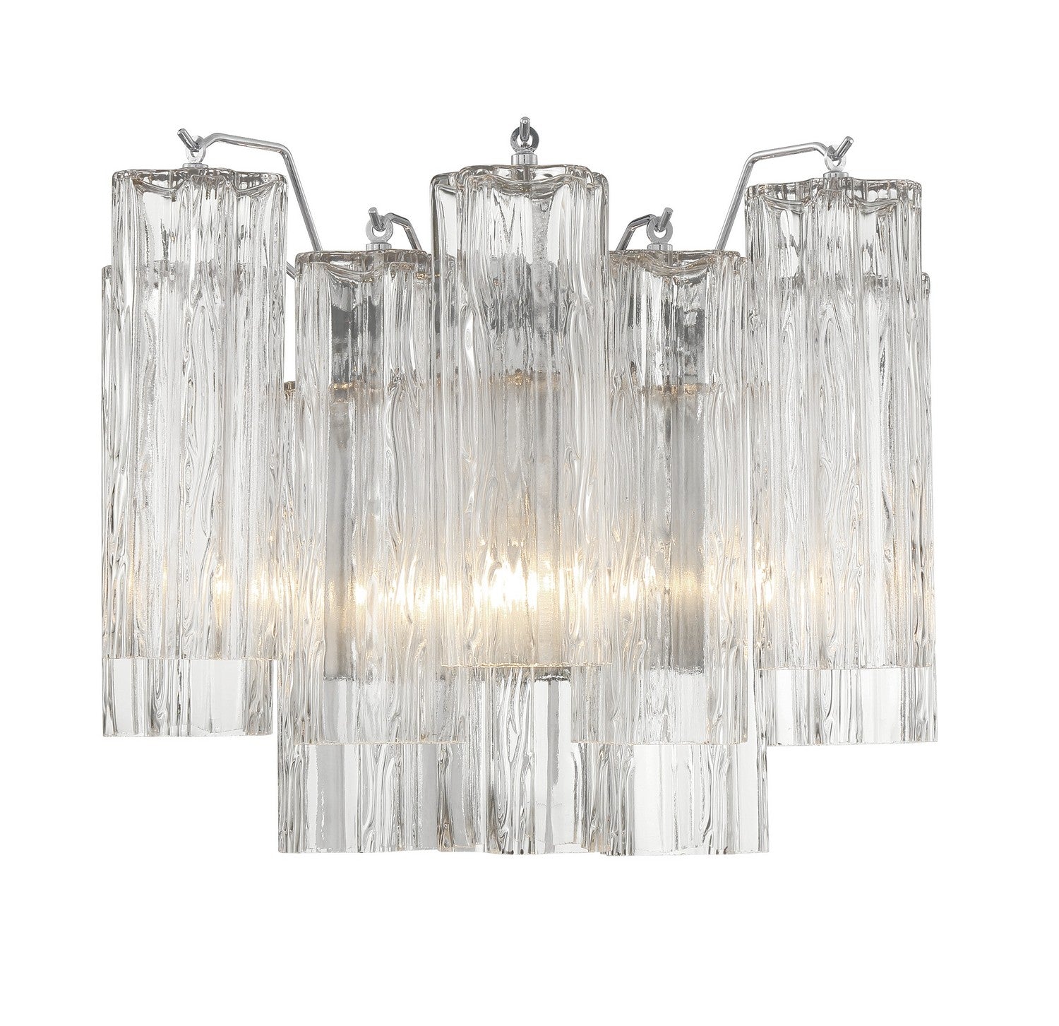 Crystorama - ADD-302-CH-CL - Two Light Wall Sconce - Addis - Polished Chrome