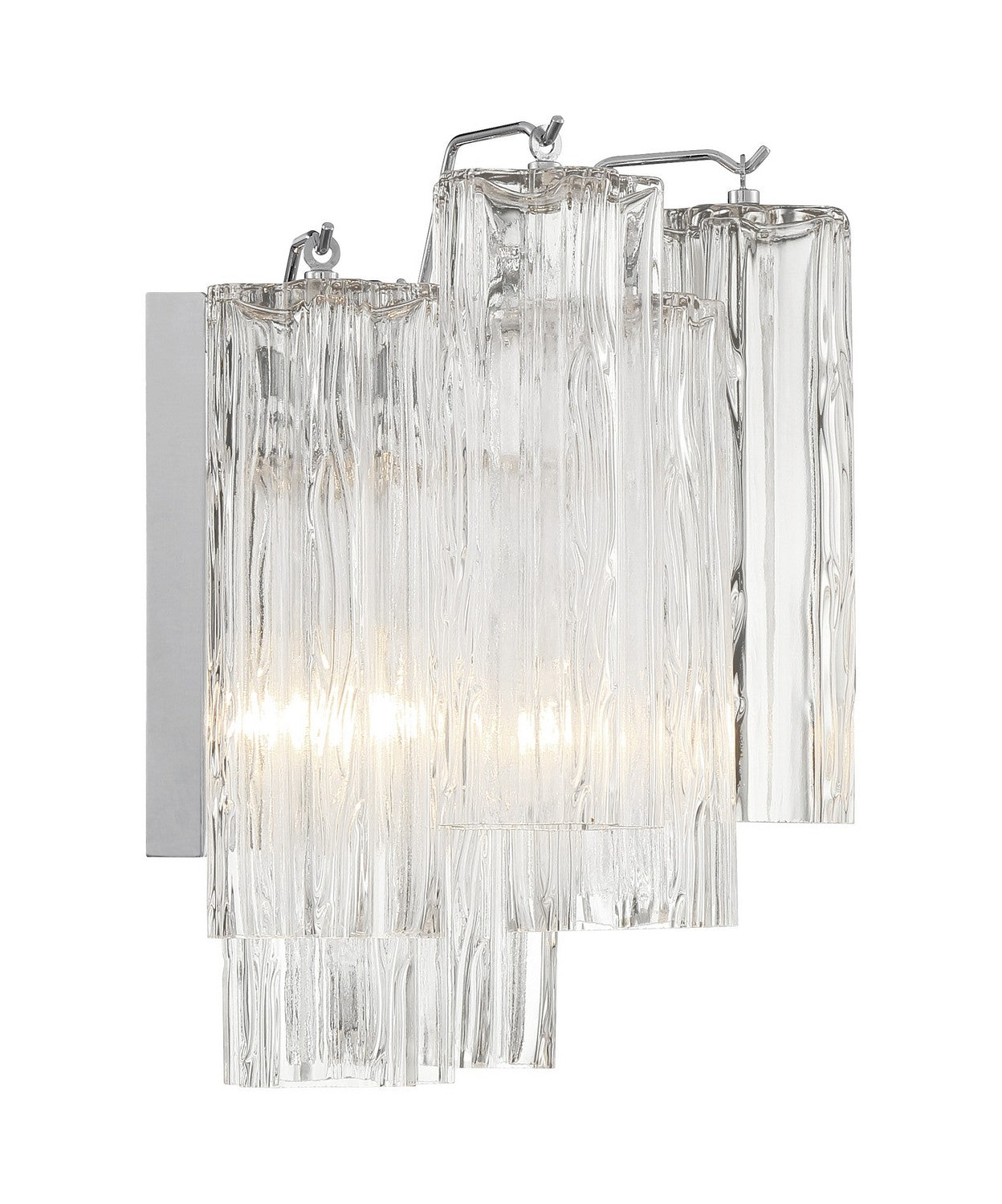 Crystorama - ADD-302-CH-CL - Two Light Wall Sconce - Addis - Polished Chrome