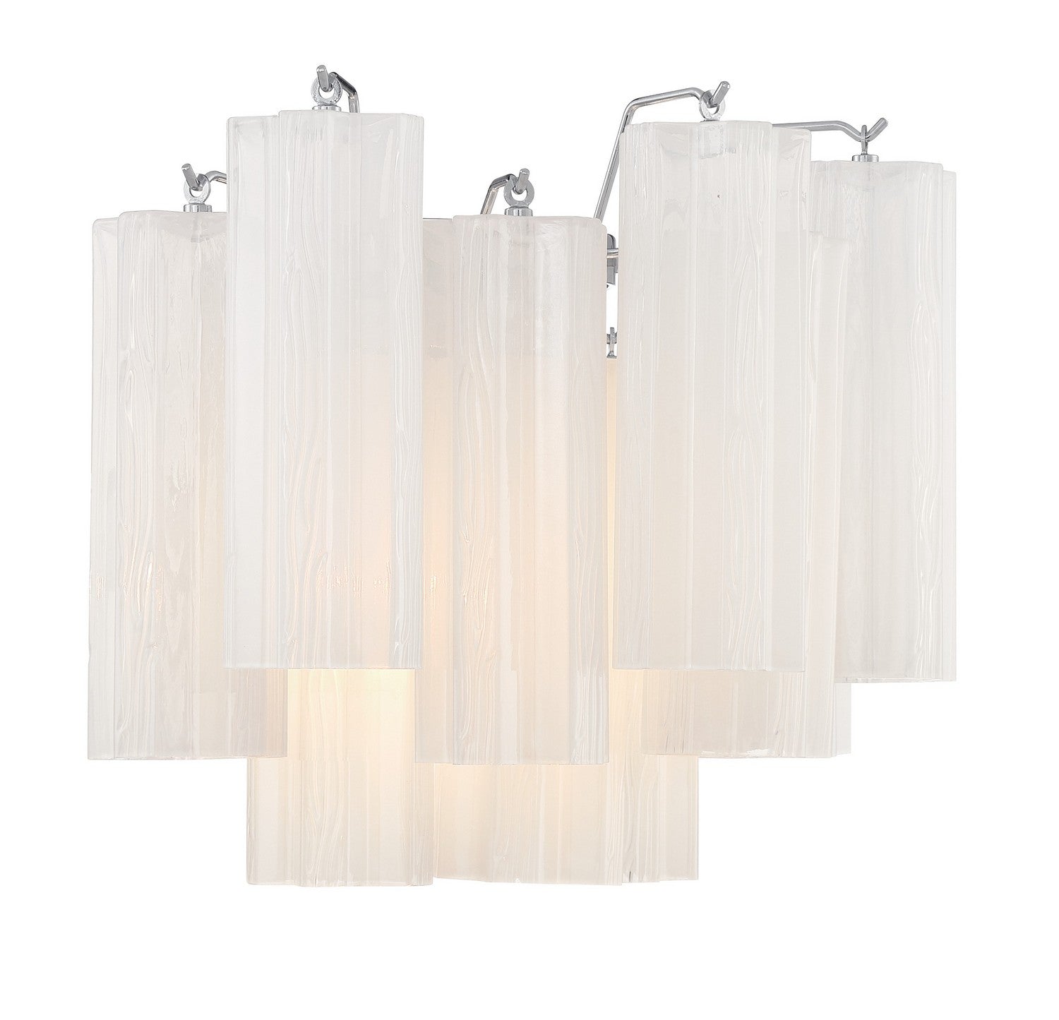 Crystorama - ADD-302-CH-WH - Two Light Wall Sconce - Addis - Polished Chrome