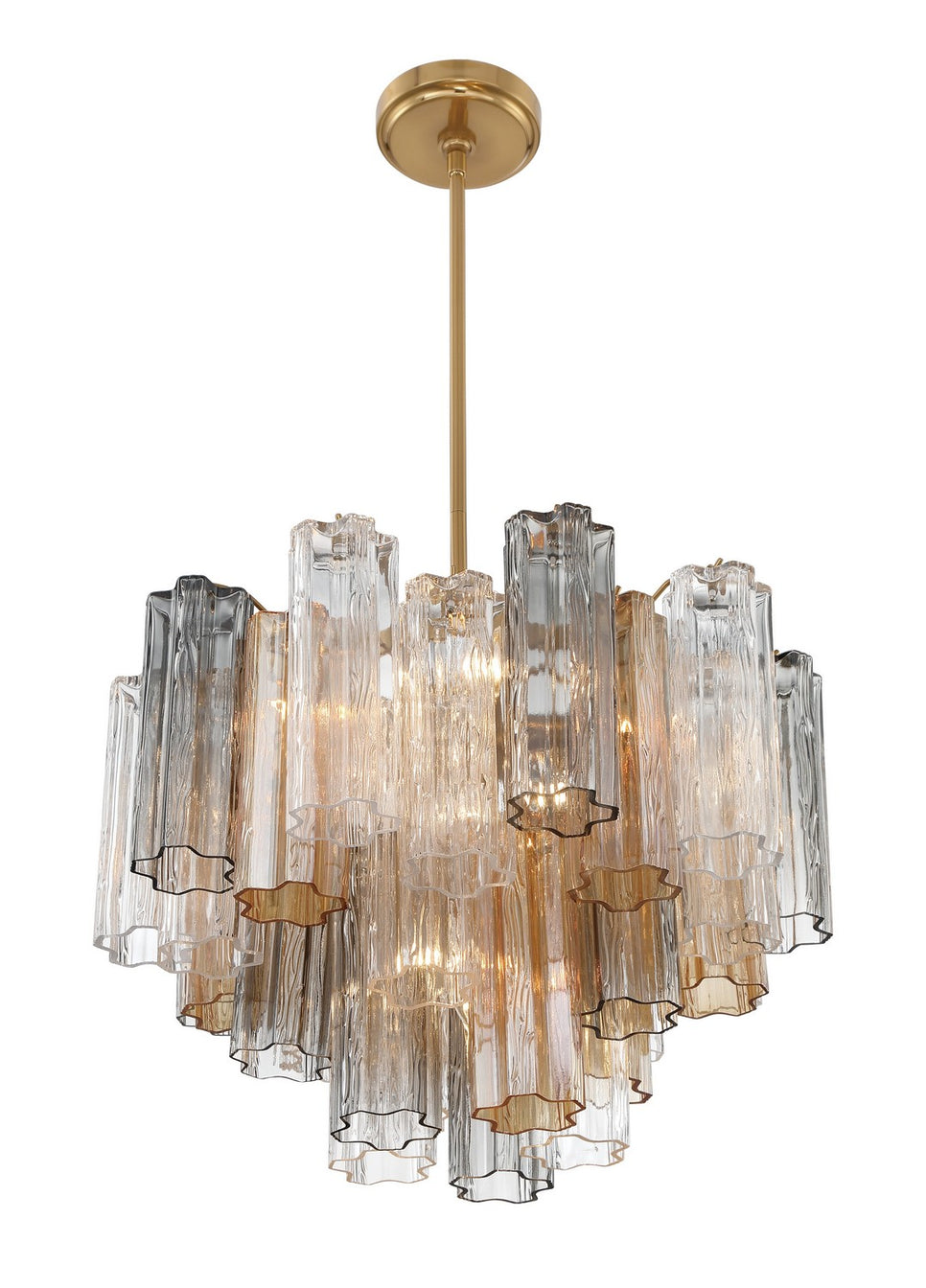 Crystorama - ADD-306-AG-AU - Six Light Chandelier - Addis - Aged Brass