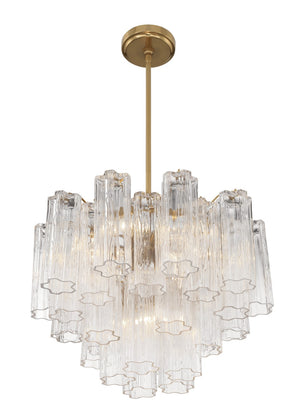 Crystorama - ADD-306-AG-CL - Six Light Chandelier - Addis - Aged Brass