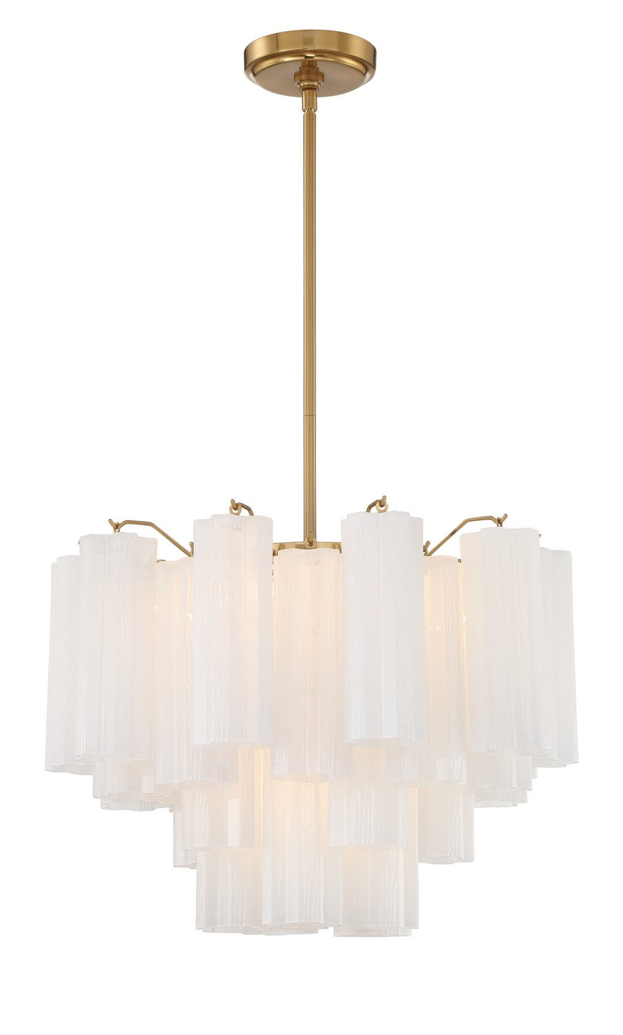 Crystorama - ADD-306-AG-WH - Six Light Chandelier - Addis - Aged Brass